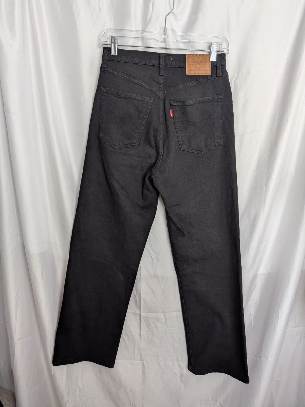 Levi's Black Ribcage Straight Ankle Jeans Size 27 - Picture 4 of 6